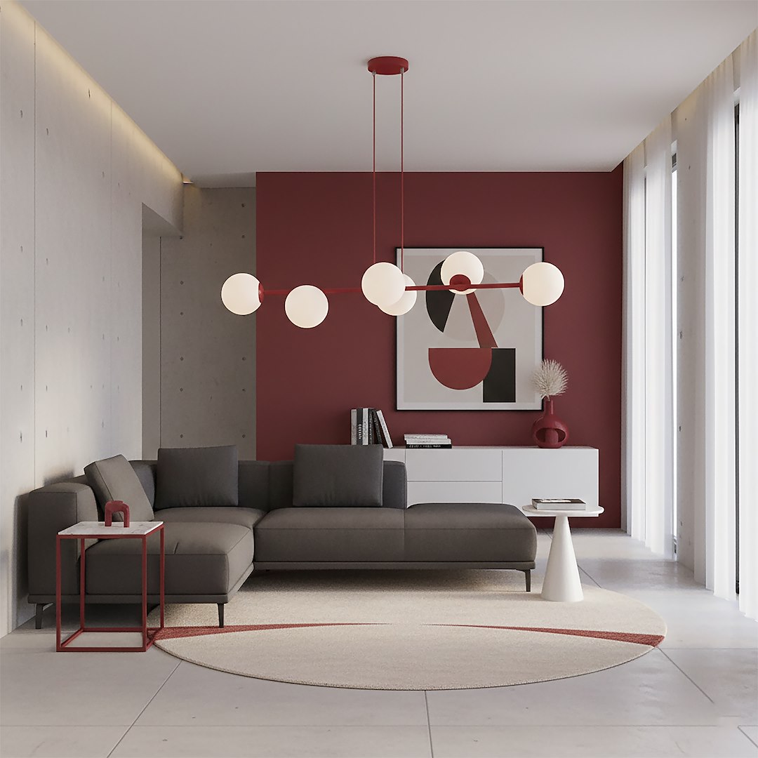 Hanglamp Stirnand Bordeaux Ø14 cm - Afbeelding 8