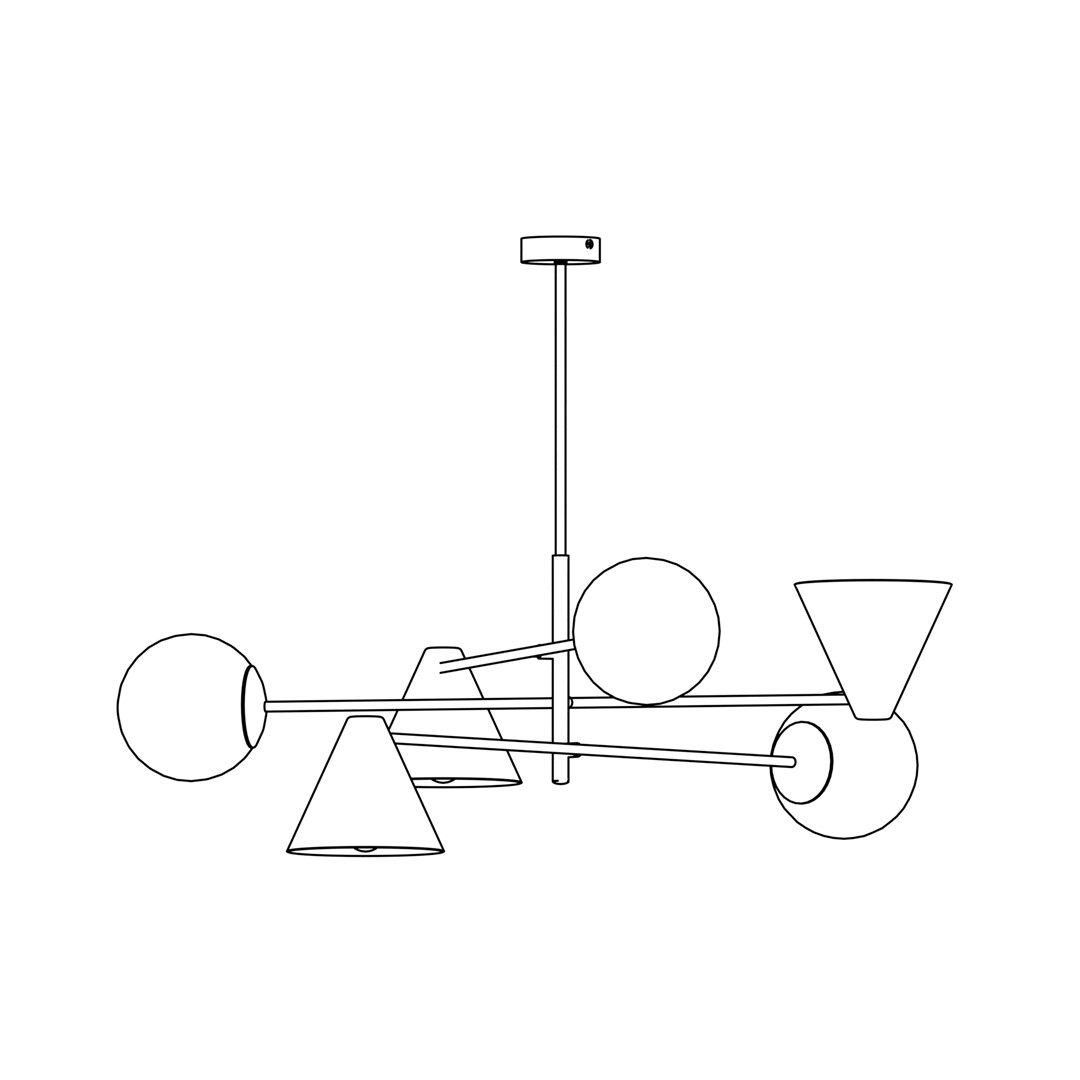 Kroonluchter Feinos Zwart Ø15 cm - Afbeelding 8