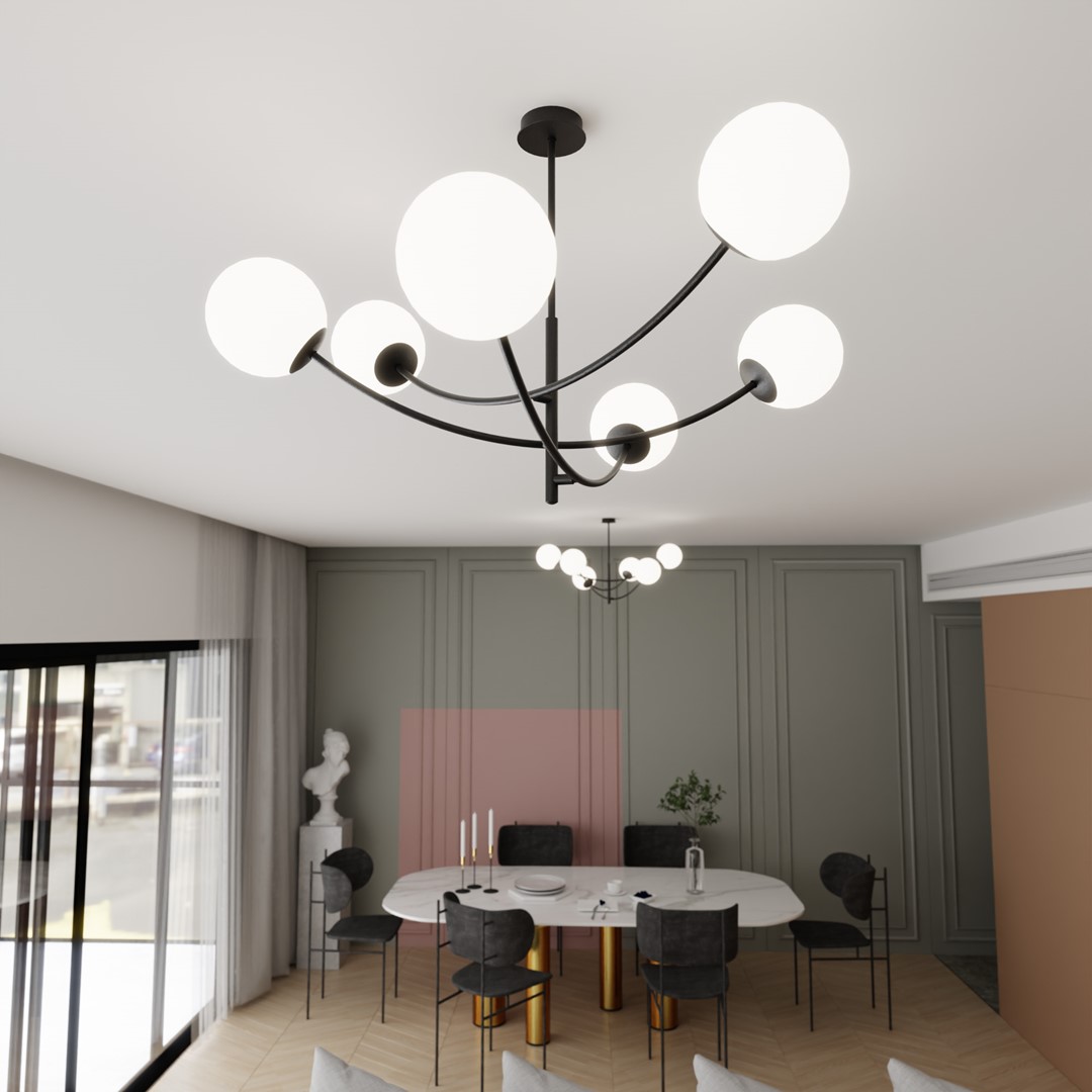 Plafondlamp Lelang Zwart Ø15 cm - Afbeelding 9