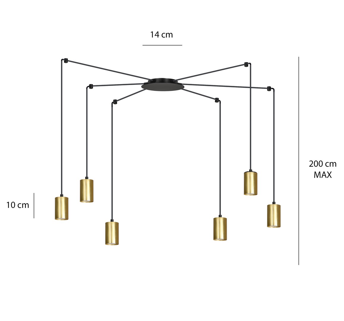 Hanglamp Dubine Zwart - Afbeelding 9