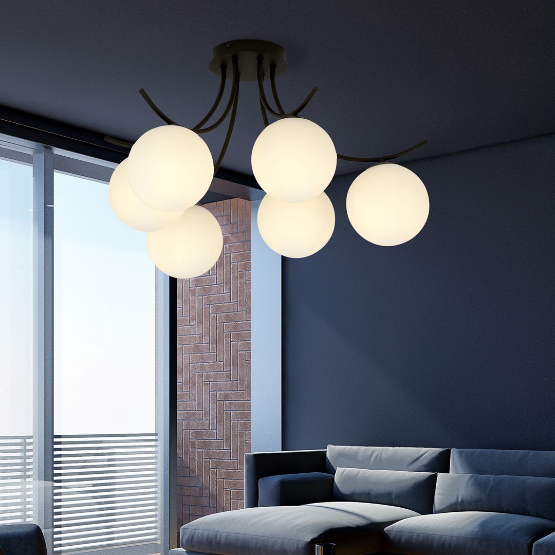Plafondlamp Doornen Zwart Ø15 cm - Afbeelding 9