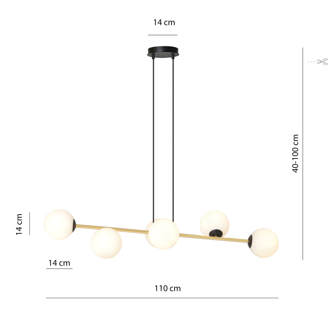 Hanglamp Flamik Zwart Ø14 cm - Afbeelding 9