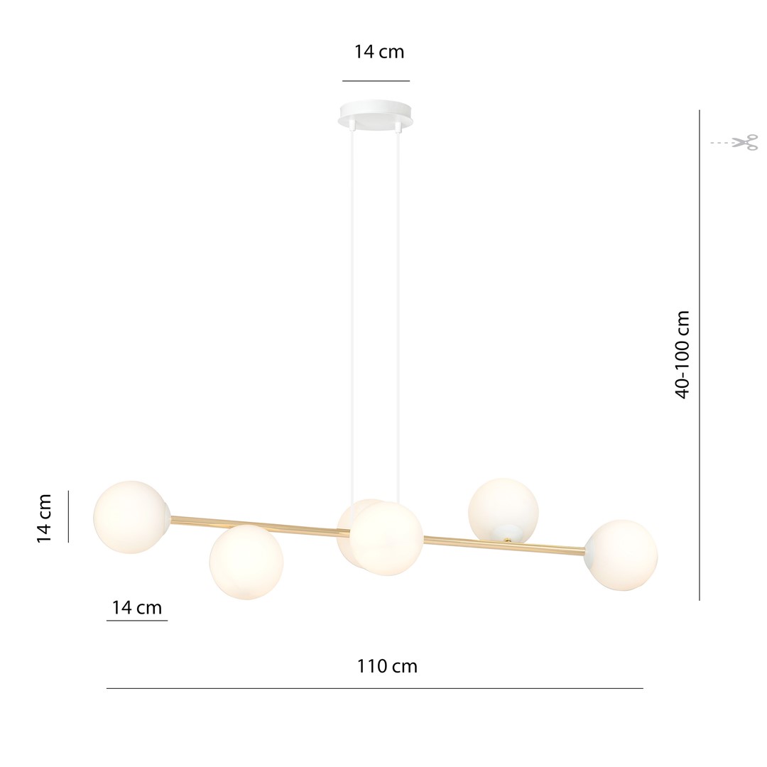 Hanglamp Fennik Wit Ø14 cm - Afbeelding 9