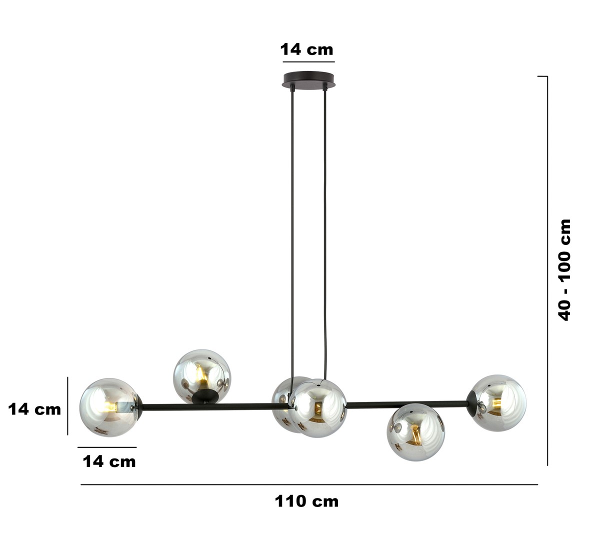 Hanglamp Fonsir Zwart Ø14 cm - Afbeelding 10