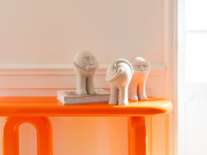 Beeld Tivura Polyresin Grijs H26,5 cm - Set van 3