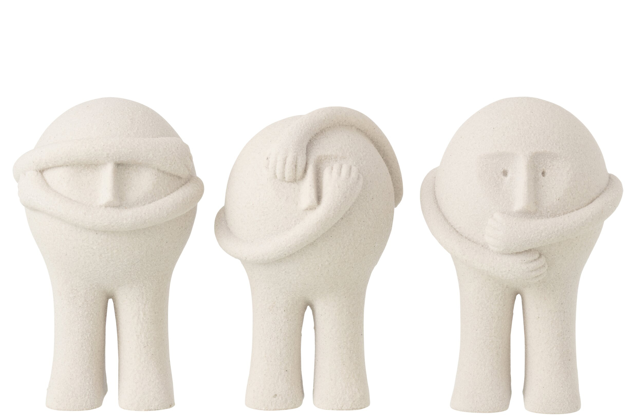 Beeld Tivura Polyresin Grijs H26,5 cm - Set van 3 - Afbeelding 2
