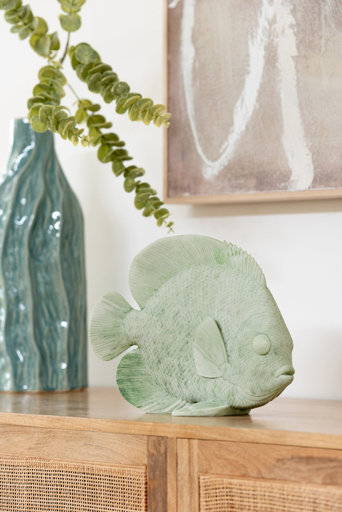 Decoratiefiguur Teelvaro Polyresin Groen H23 cm - Afbeelding 2