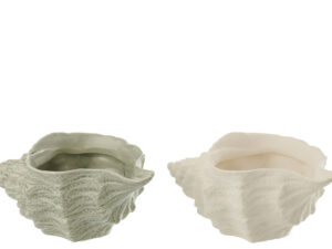 Servies Skirmane Steen Wit - Set van 2