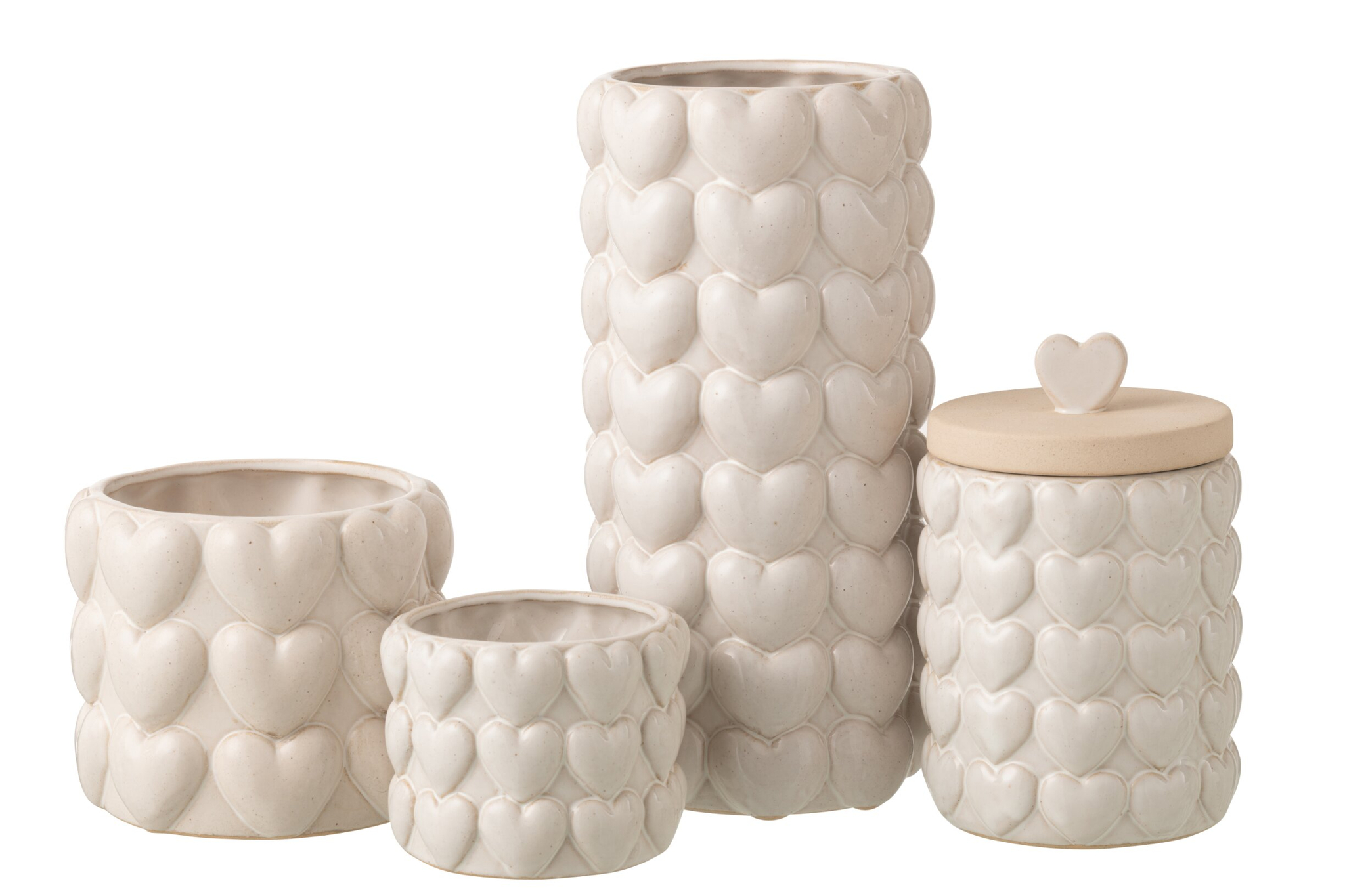 Opbergpot Meebia Steen Beige H22,5 cm - Afbeelding 2