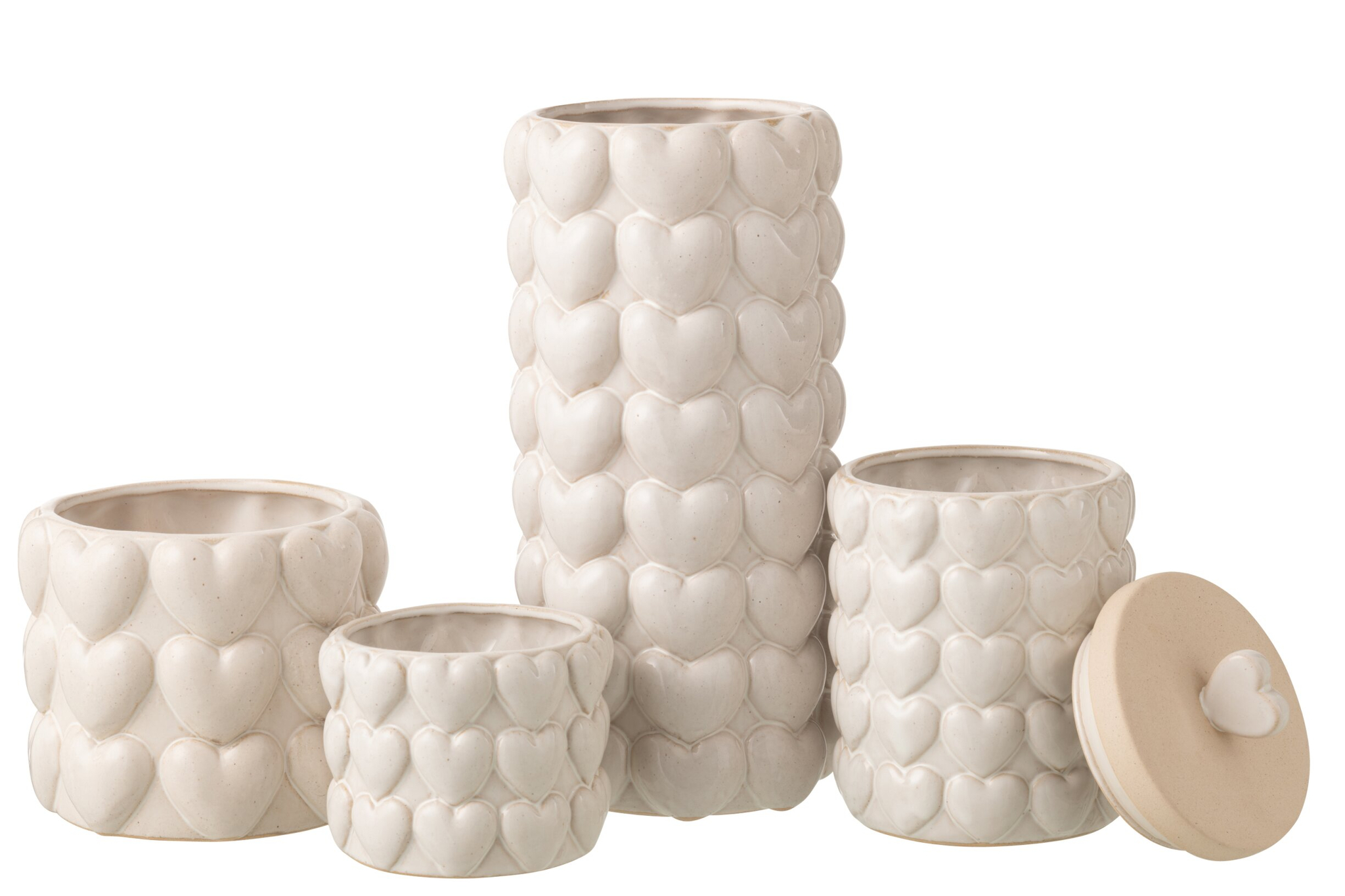Opbergpot Meebia Steen Beige H22,5 cm - Afbeelding 3