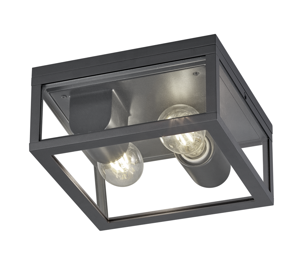 Plafondlamp Mallorca Antraciet - Set van 3
