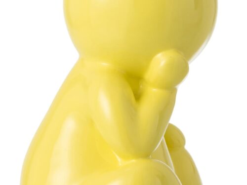 Beeld Nellak Geel H35,5 cm, glanzend decoratief woonaccessoire met rustige, opvallende uitstraling