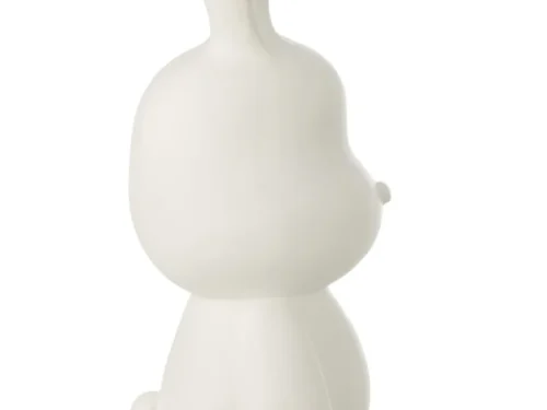 Slontura wit polyresin decoratiefiguur met slank silhouet, 59,5 cm hoog voor een rustig interieuraccent