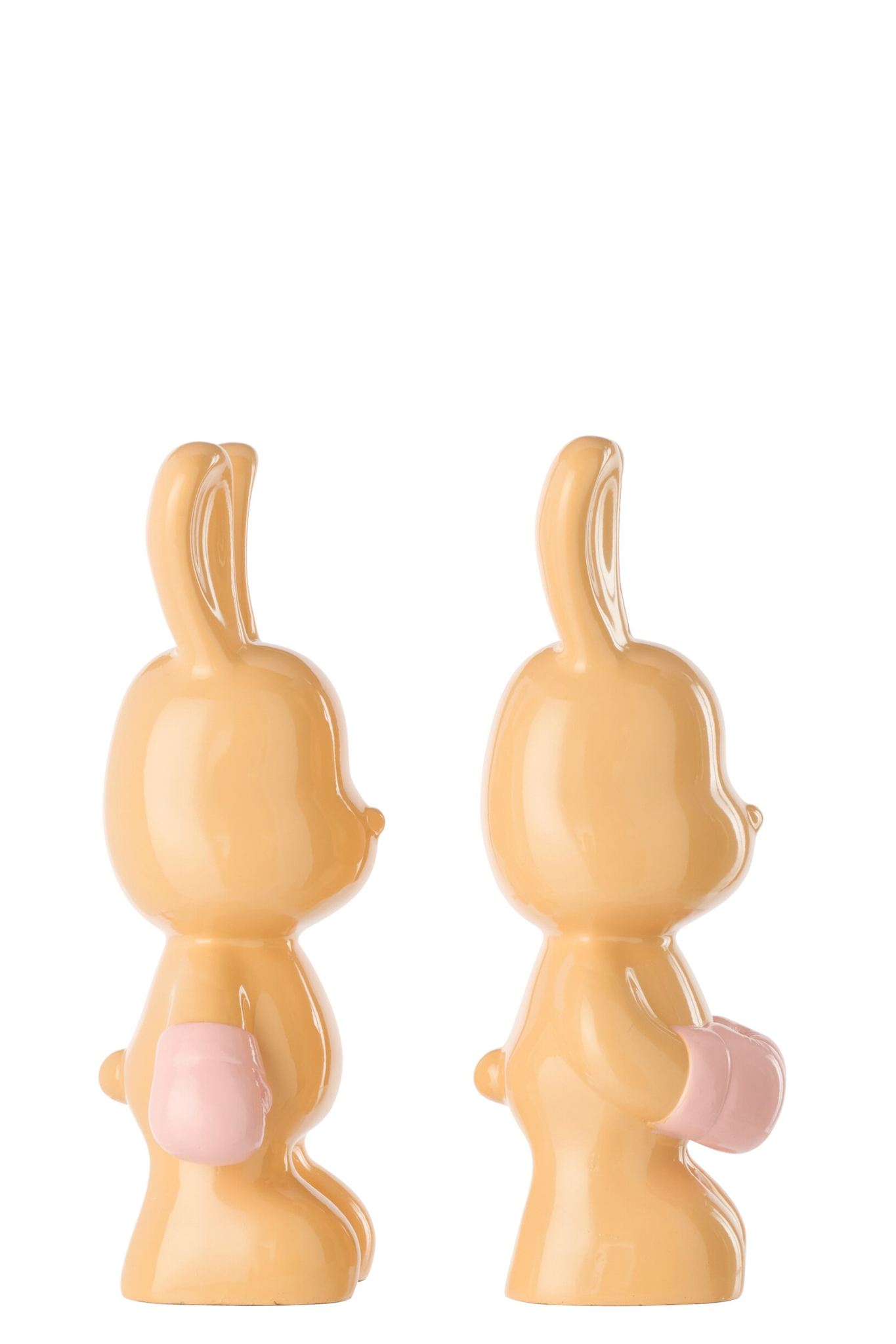 Decoratiefiguur Vautia Polyresin Oranje H36 cm - Set van 2