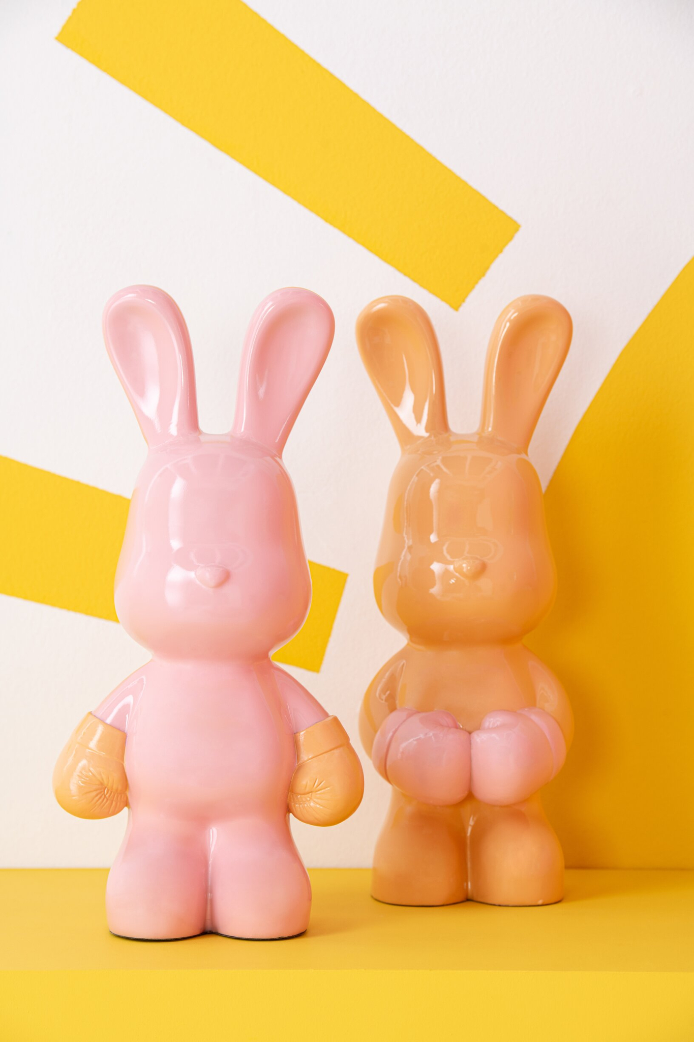 Decoratiefiguur Vautia Polyresin Oranje H36 cm - Set van 2 - Afbeelding 3