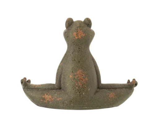 Groene Decoratiefiguur Granonte H49 cm in stevige, natuurlijke look met rustige uitstraling