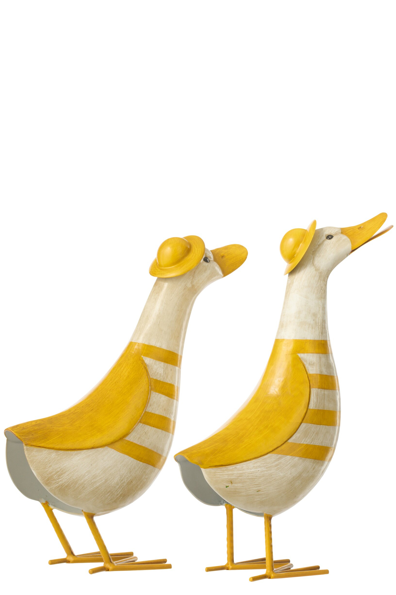 Decoratiefiguur Kloomal Metaal Geel H44,5 cm - Set van 2