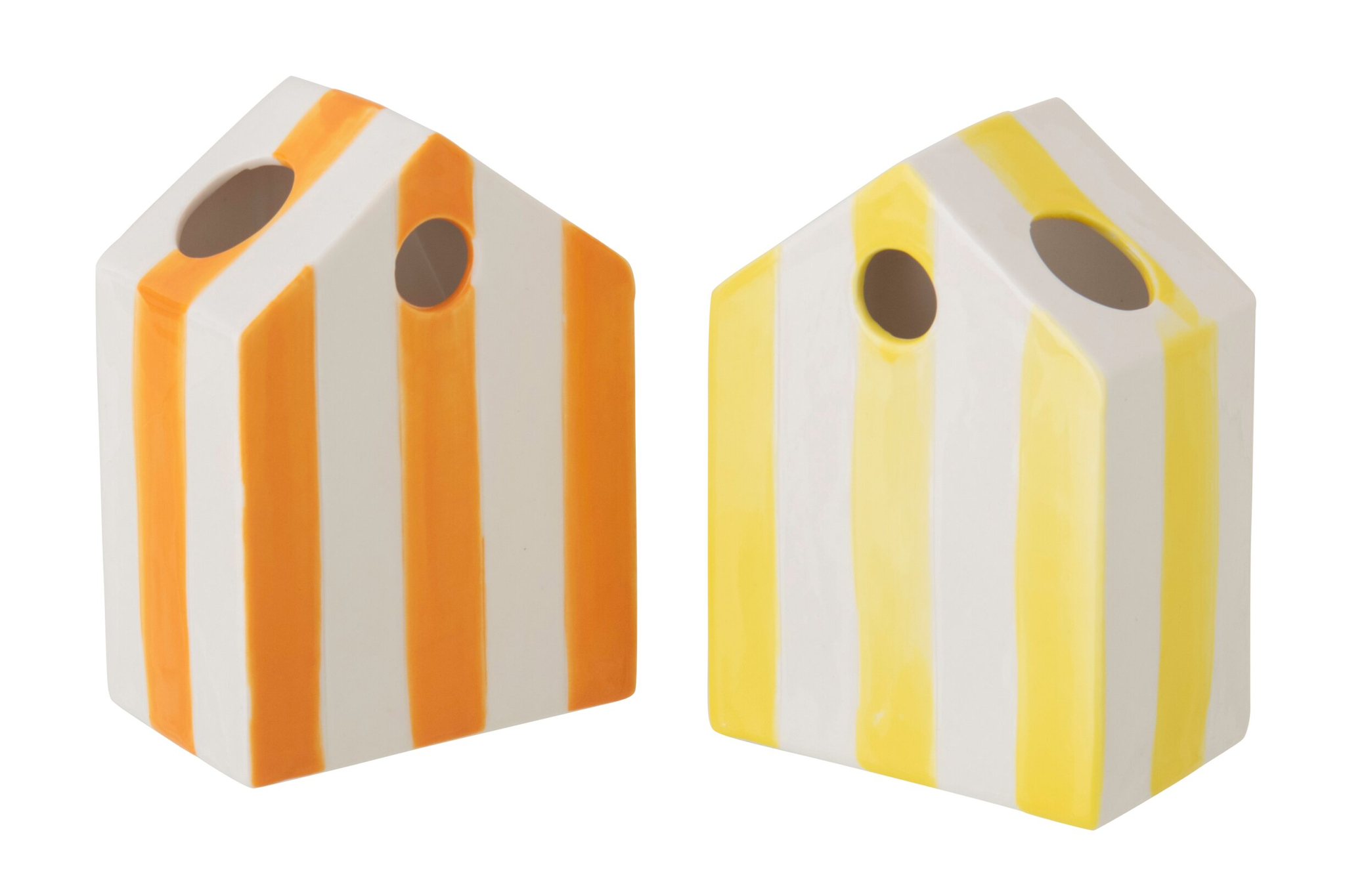 Vaas Foossas Porselein Meerkleurig H14,5 cm - Set van 2