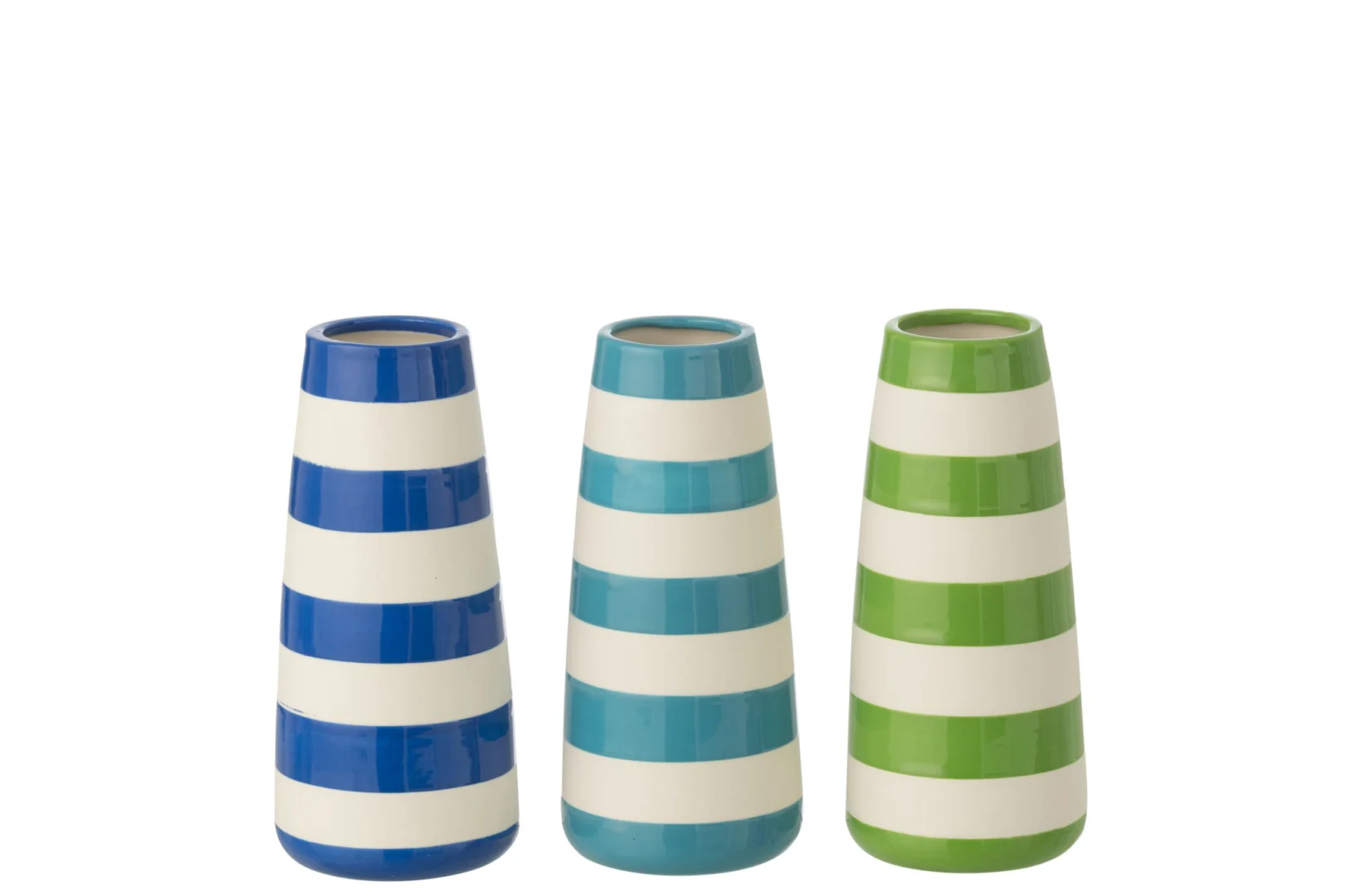 Vaas Durdil Porselein Groen H18,5 cm - Set van 3 - Afbeelding 4