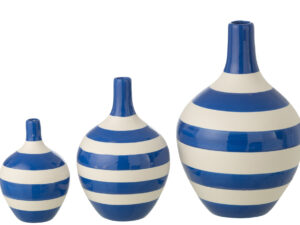 Vaas Praasia Porselein Wit H32 cm - Set van 3