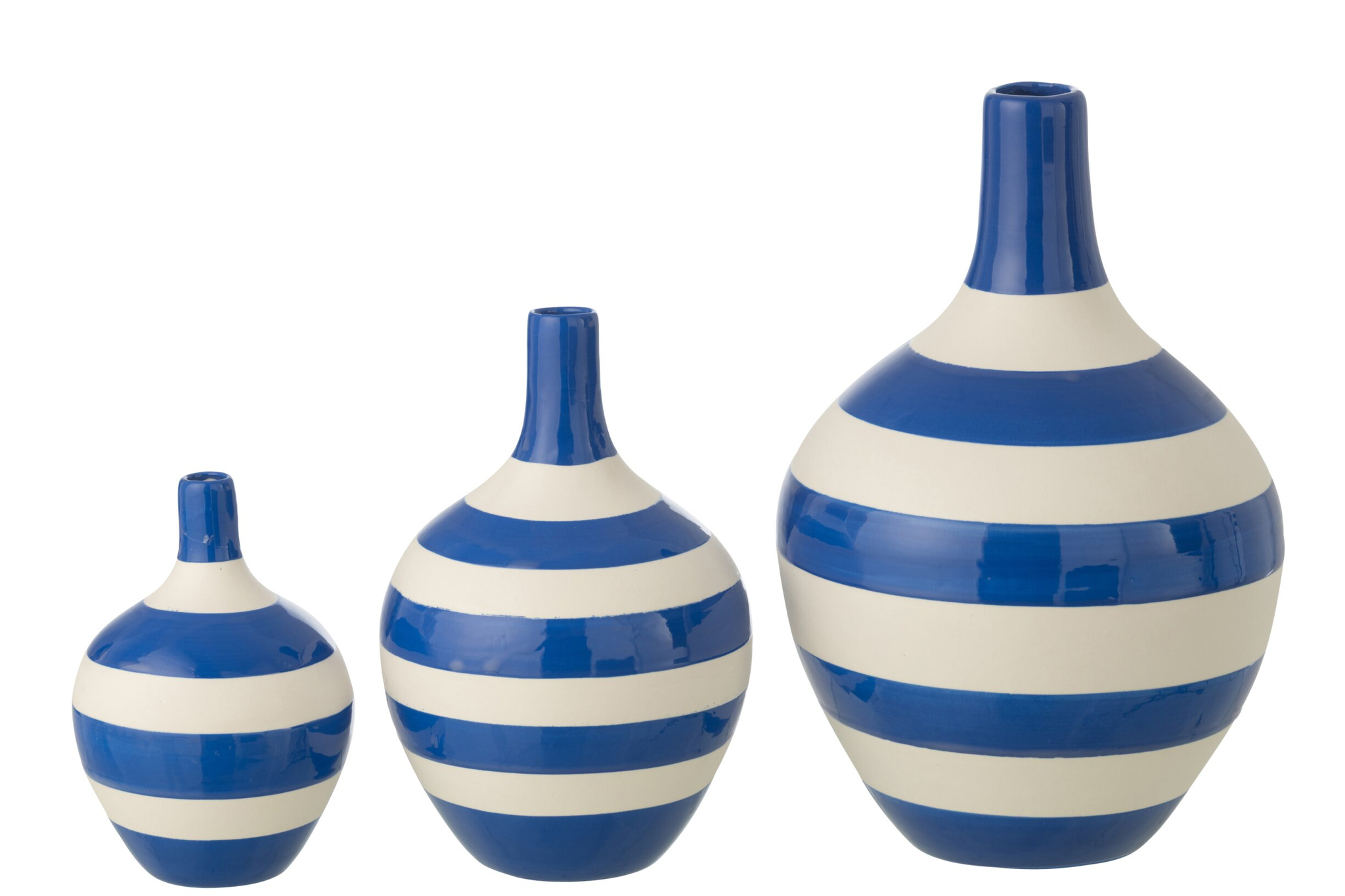 Vaas Praasia Porselein Wit H32 cm - Set van 3