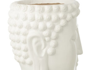 Bloempot Naaris Polyresin Wit H33,5 cm