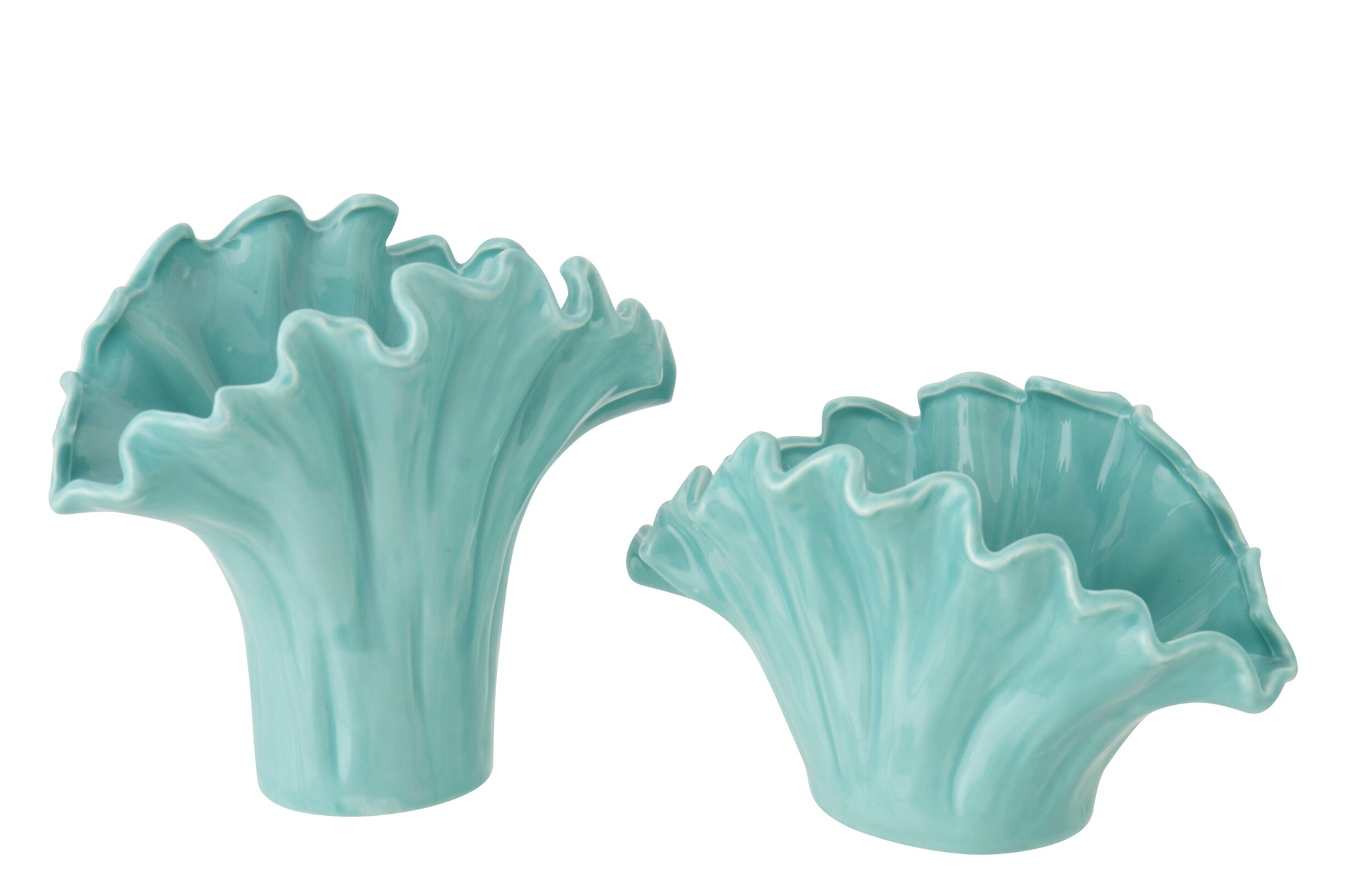 Bloemenvaas Fleimmand Porselein Groen H19,5 cm