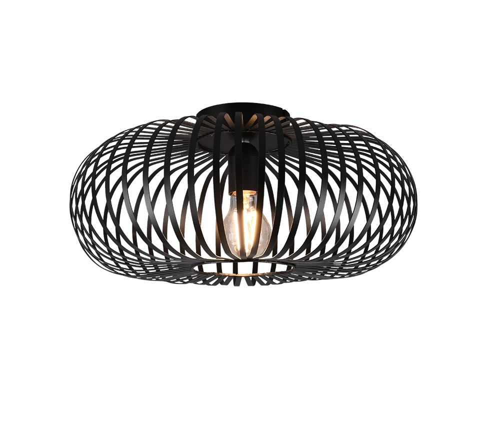 Plafondlamp Mukang Mat Zwart Ø40 cm - Set van 3