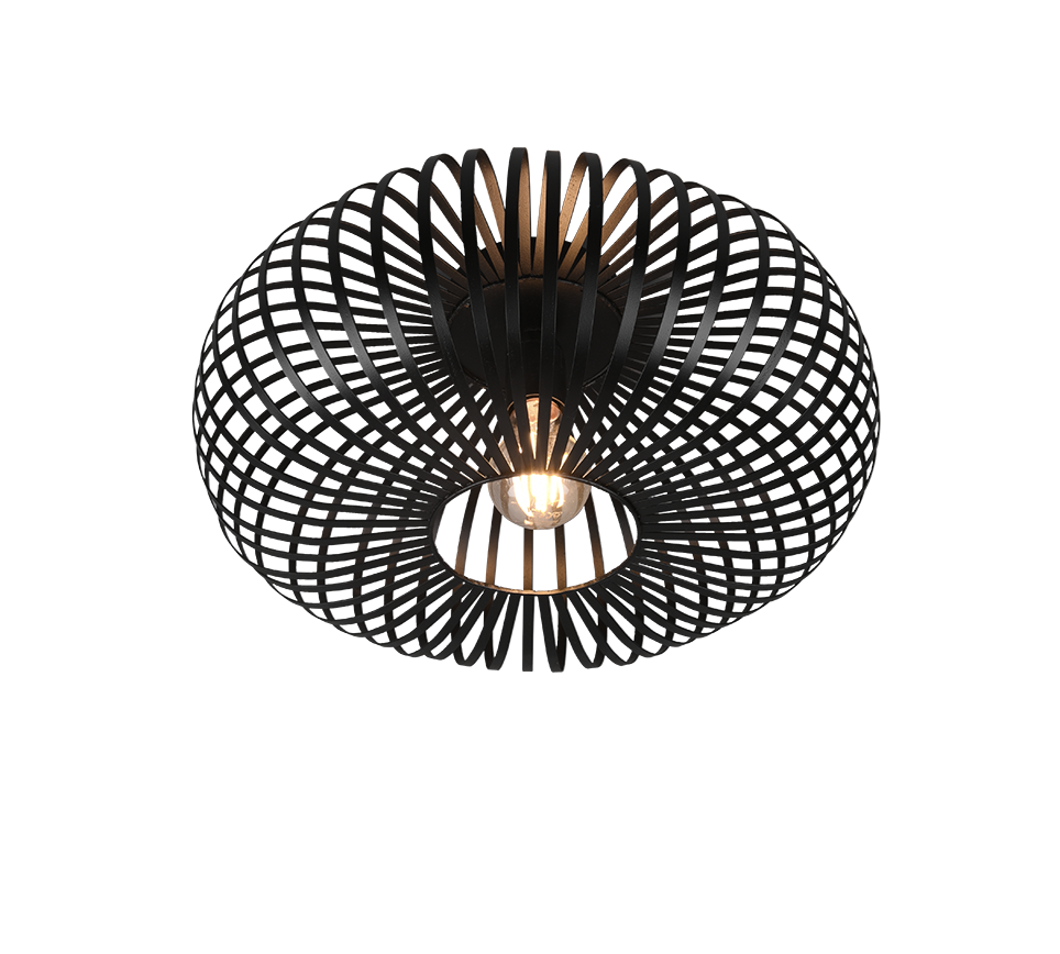 Plafondlamp Mukang Mat Zwart Ø40 cm - Set van 3 - Afbeelding 2