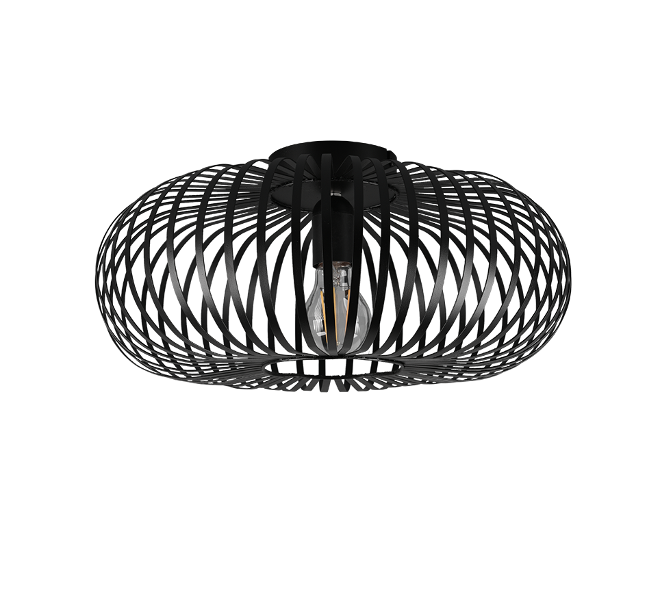 Plafondlamp Mukang Mat Zwart Ø40 cm - Set van 3 - Afbeelding 3