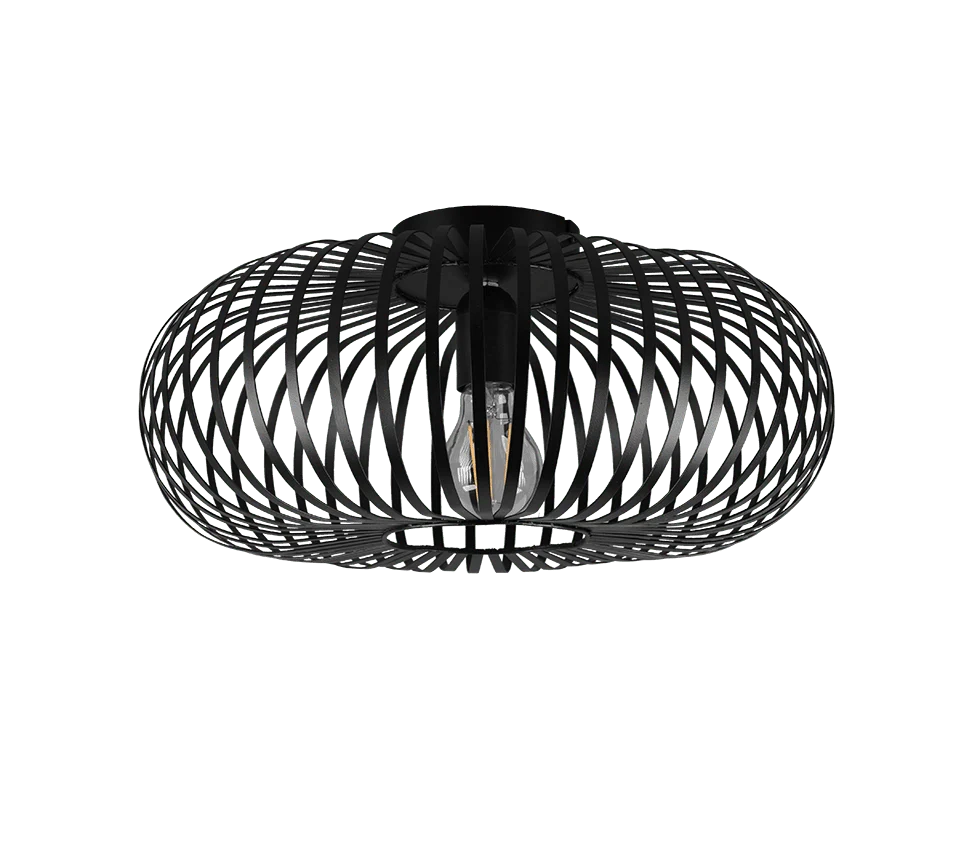Plafondlamp Mukang Mat Zwart Ø40 cm - Set van 3 - Afbeelding 3