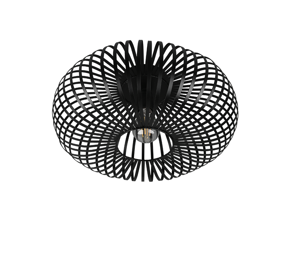 Plafondlamp Mukang Mat Zwart Ø40 cm - Set van 3 - Afbeelding 4