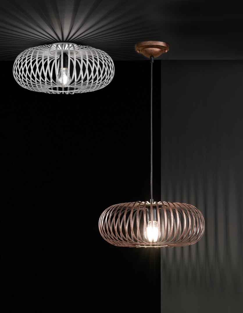 Plafondlamp Geirro Koper Ø40 cm - Set van 3 - Afbeelding 2