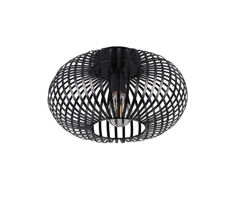 Plafondlamp Praunnek Mat Zwart Ø30 cm - Set van 3 - Afbeelding 3