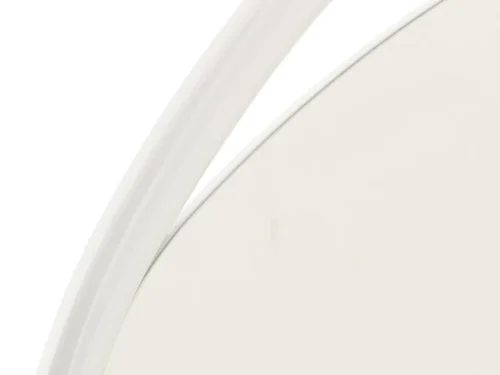 Spiegel Galway Wit met onregelmatige vorm en strakke witte afwerking, modern wanddesign