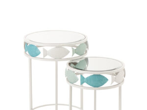 Bijzettafel Mievo Metaal 38 cm - Set van 2