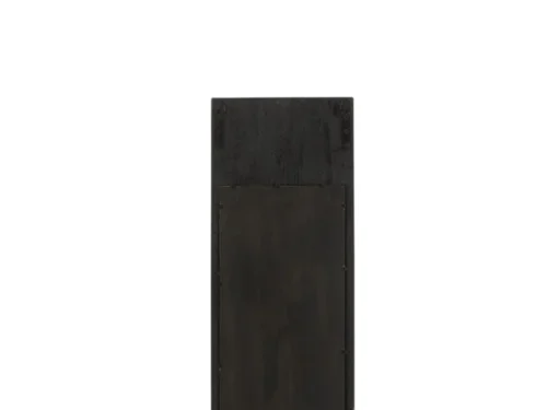 Spiegel Femmil Zwart met mangohouten frame, slank langwerpig wandmodel