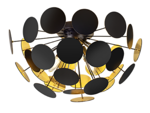 Plafondlamp Stondak Mat Zwart Ø54 cm - Set van 3