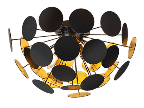 Plafondlamp Stondak matzwart Ø54 cm met 3 E14-fittingen en modern metalen ontwerp