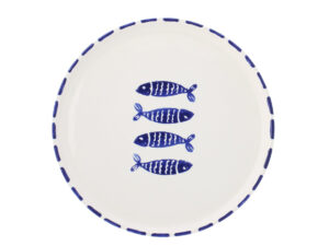 Visbord Zeebia Keramiek Blauw