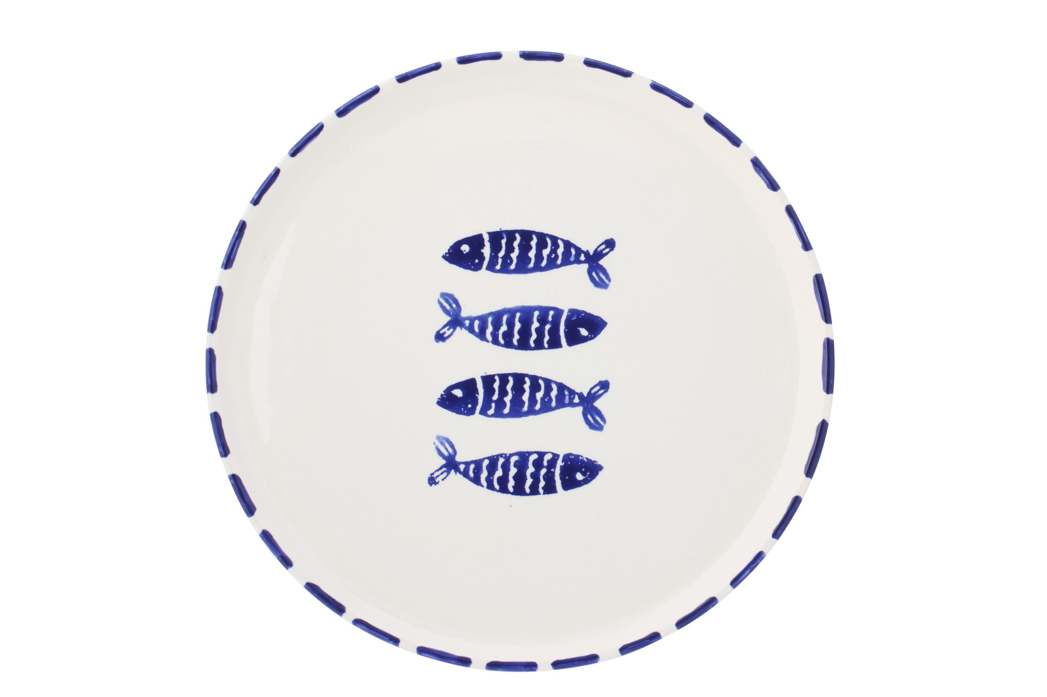 Visbord Zeebia Keramiek Blauw