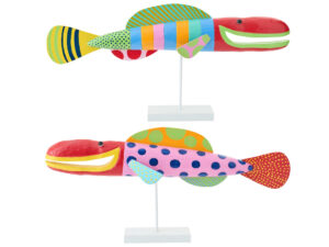Decoratiefiguur Maantol Albizia Meerkleurig - Set van 2