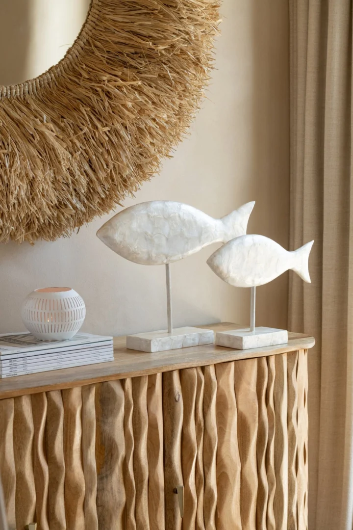 Decoratiefiguur Vennol Albizia Wit H28 cm - Afbeelding 2