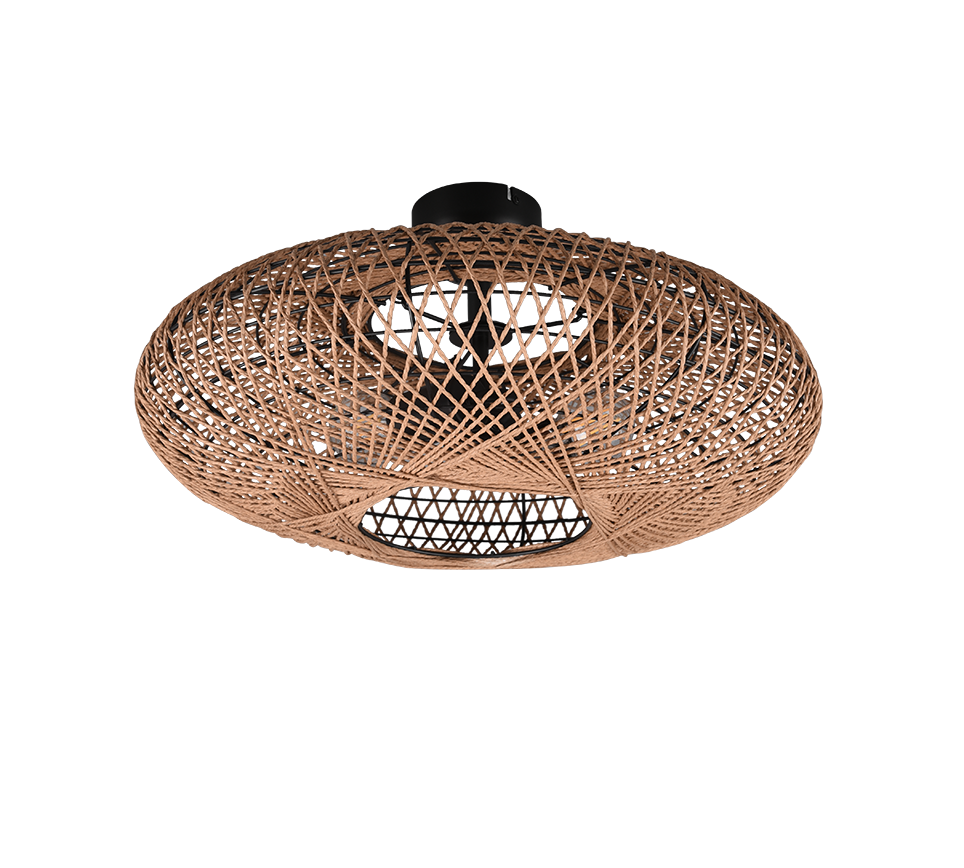 Plafondlamp Flaundand Mat Zwart Ø52 cm - Set van 3 - Afbeelding 2