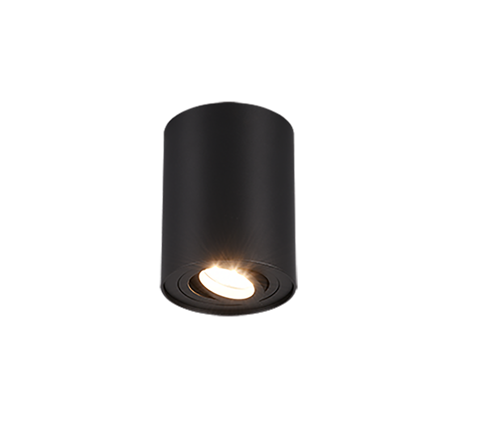 Brona mat zwarte plafondlamp set van 3, compacte draaibare spot met GU10 fitting voor gericht licht