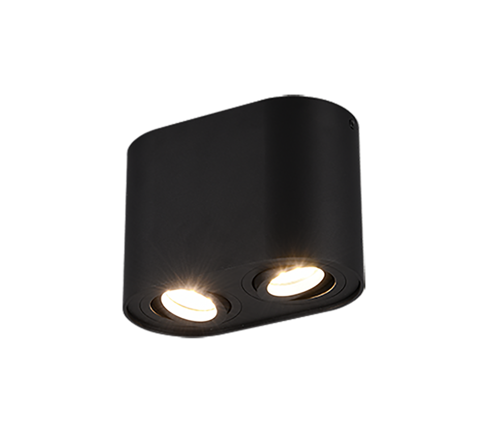 Plafondlamp Giskoro Mat Zwart - Set van 3