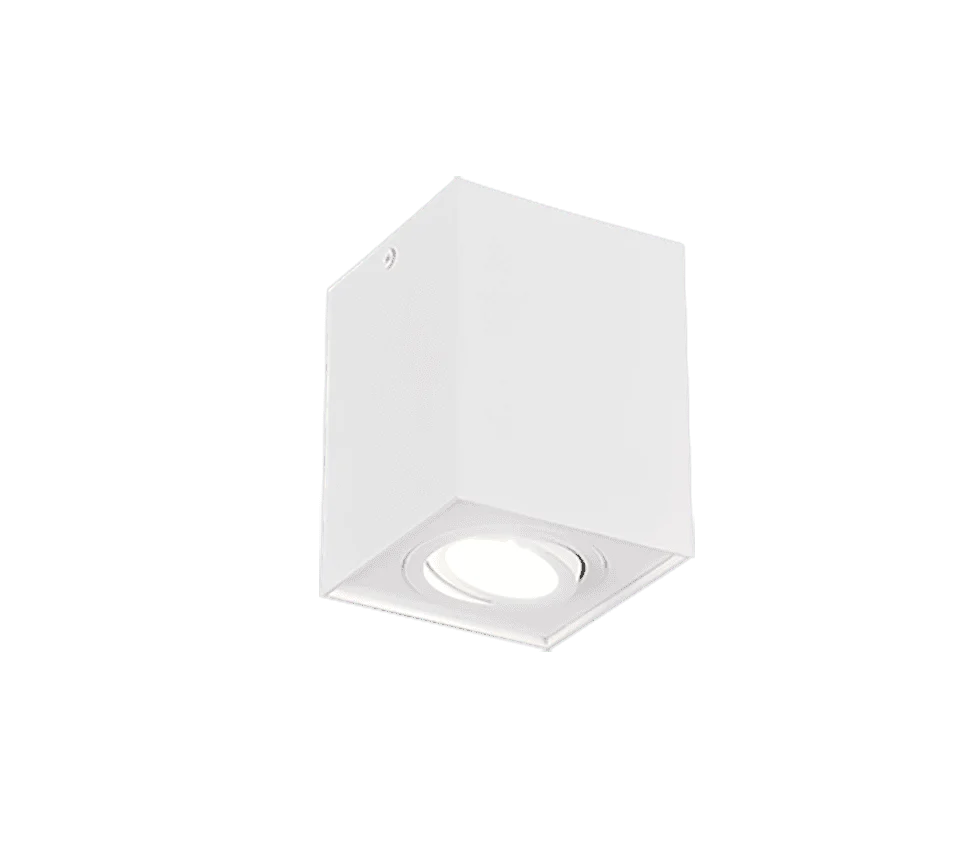 Plafondlamp Firne mat wit, draaibaar GU10-spot, set van 3, compact en modern