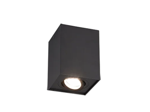 Plafondlamp Pridesta mat zwart, draaibare spot met strak metalen ontwerp in set van 3