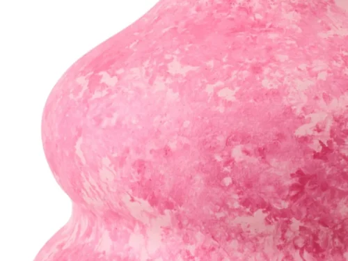 Vaas Moolve keramiek roze-wit, organische vorm en elegante matte look, 30 cm hoog