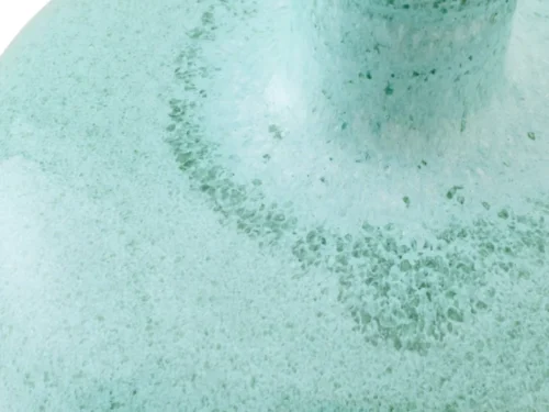 Groene Kliensy keramieken vloervaas met compacte vorm en geglazuurde structuur, H50 cm